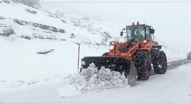 Siirtte kardan yolda mahsur kalan 25 araç kurtarıldı