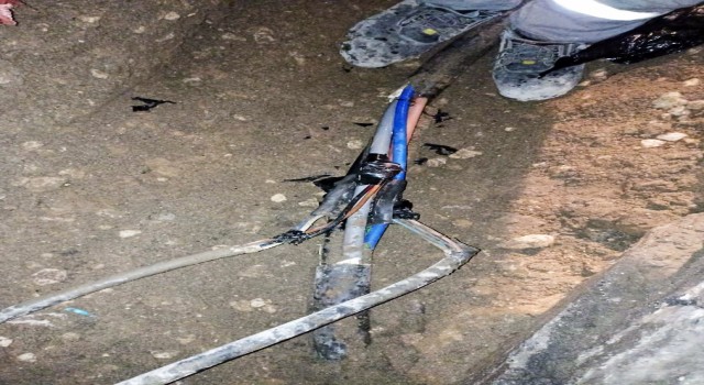 Şırnakta yer altında çekilen kaçak hat patlama sonucu ortaya çıktı