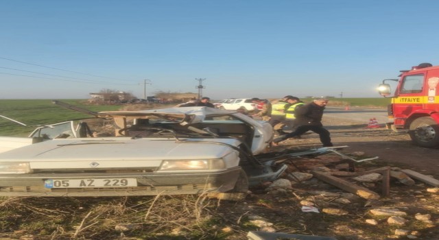 Sürücüsünün kontrolünü kaybeden otomobil takla attı: 1 yaralı