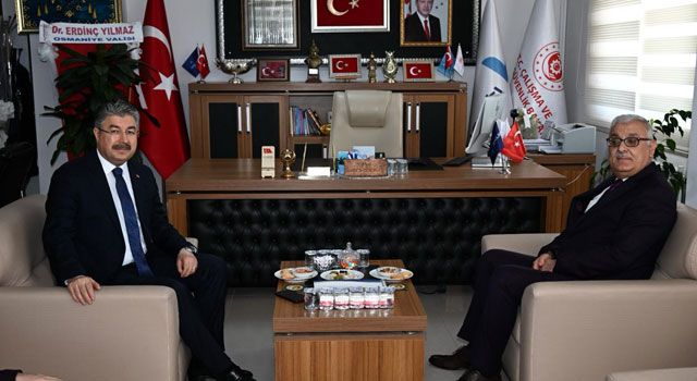 Vali Yılmaz, İŞKUR İl Müdürü Akkoyunlu'yu Ziyaret Etti