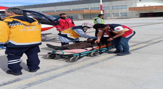 Apandisit hastası helikopterle Vana sevk edildi