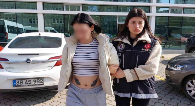 Apart otelde uyuşturucuyla yakalanan genç kadın tutuklandı