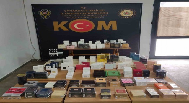 Çanakkalede 135 gümrük kaçağı parfüm ele geçirildi