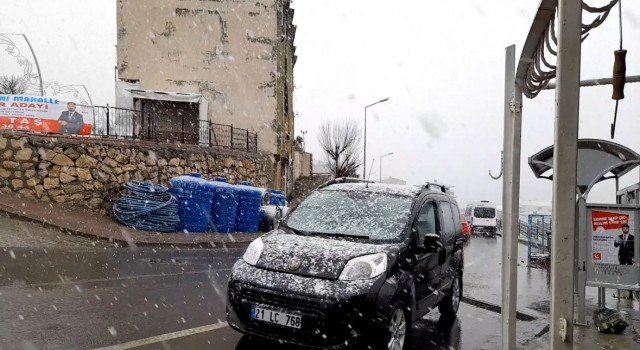 Diyarbakırın bazı ilçelerinde kar yağışı etkili oldu