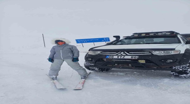 Eğribele tünel yapıldı, eski yol kayak pistine dönüştü