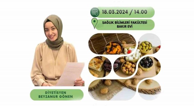 Erzincanda uzmanından Ramazanda beslenme tavsiyeleri verilecek