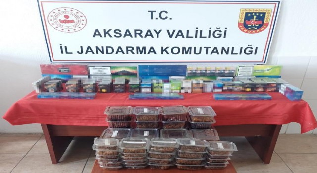 Jandarmadan kaçak tütün ve sigara operasyonu