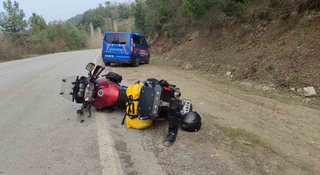 Kastamonuda motosiklet kazası: Rusya uyruklu sürücü ağır yaralandı