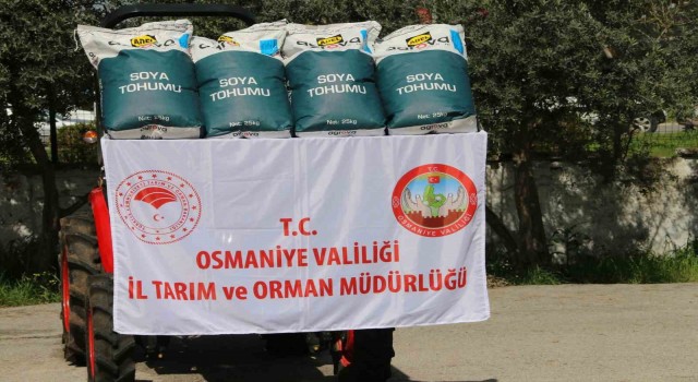 Osmaniyede çiftçilere soya tohumu desteği