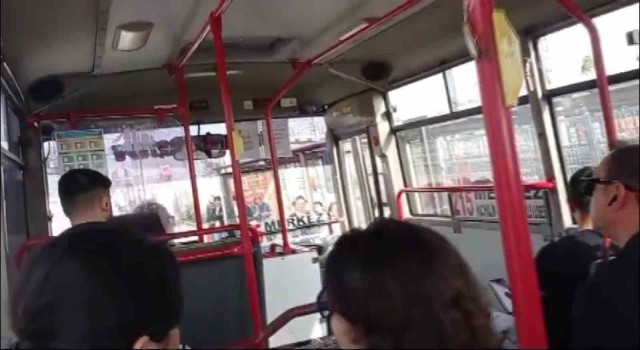 Otobüste bebek arabası kavgası: Seni mermi manyağı yaparım