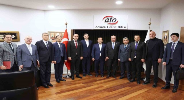 Özbekistan Ticaret ve Sanayi Odası Başkanı Vahabov, ATO Başkanı Baranı ziyaret etti