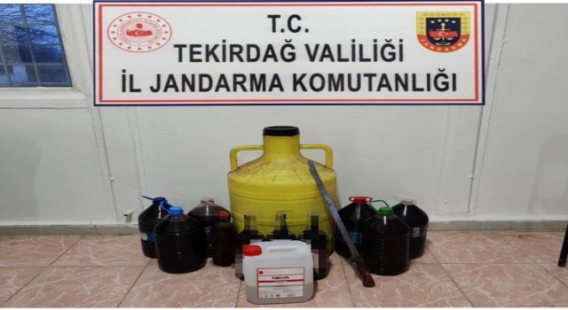 Tekirdağda 120 litre kaçak alkol ele geçirildi