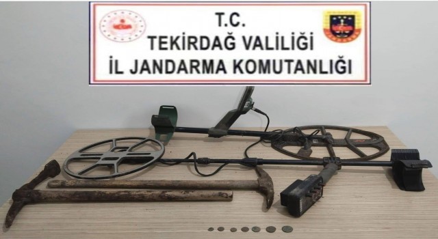 Tekirdağda kaçak kazı operasyonu