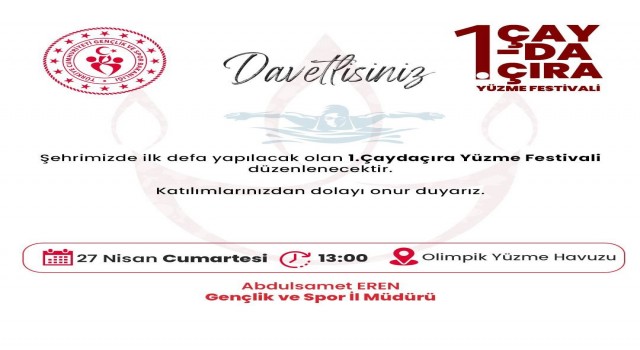 1. Çaydaçıra Yüzme Festivali başlıyor