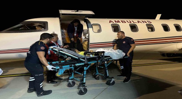8 yaşındaki hasta çocuk ambulans uçak ile Ankaraya sevk edildi