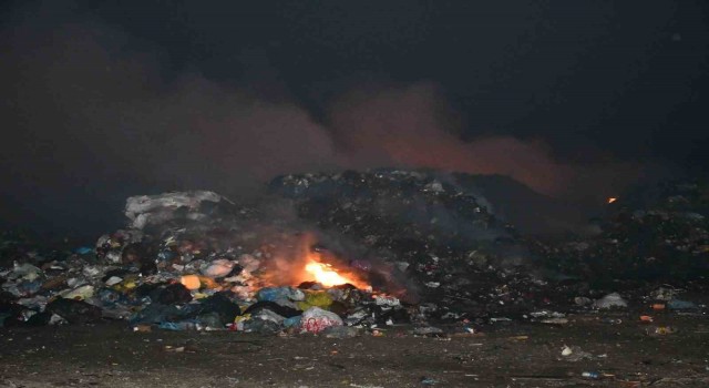 Artvinde çöp sahasında yangın