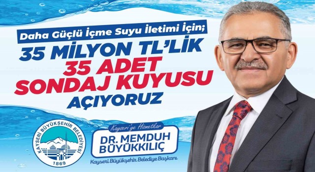 Başkan Büyükkılıç: 35 milyon TLlik içme suyu sondaj kuyusu açacağız