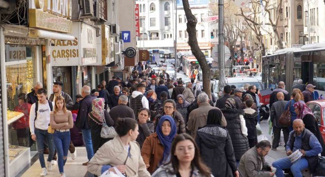 Başkentteki bayram telaşı havadan görüntülendi