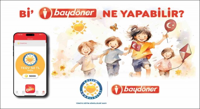 Baydöner ve Türkiye Eğitim Gönüllüleri Vakfından çocuklar için iş birliği