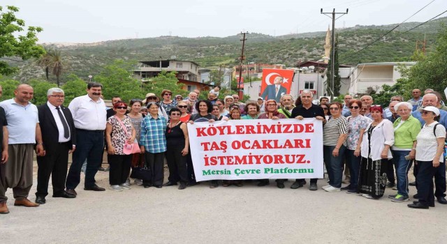 Belediye Başkanı taş ocağı eylemine katıldı