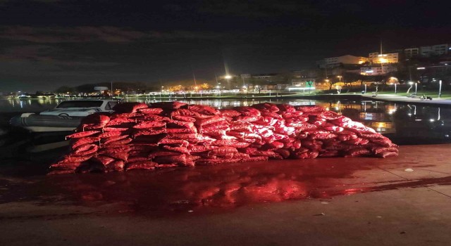 Beyoğlunda kaçak avlanılmış 3 ton midye ele geçirildi: 2 gözaltı