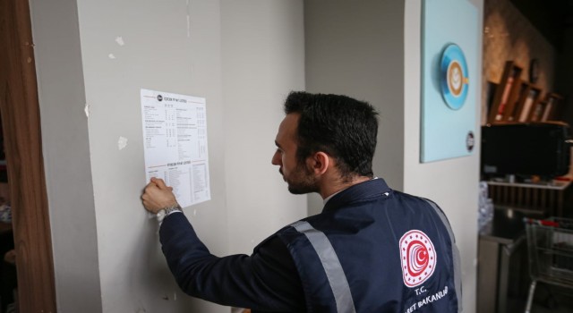Bursada fiyat listesi kuralına uymayan işletmelere 1 milyon 776 bin 682 lira ceza kesildi