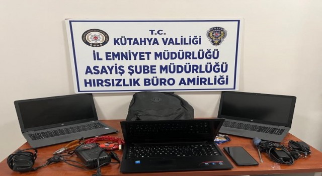 Çeşitli okullardan bilgisayarların çalınması olaylarının faili Kütahyada yakalandı