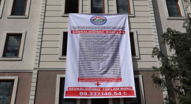 Cide Belediyesinin borcu dev afişle duyuruldu: 99 milyon lira borç bulunuyor
