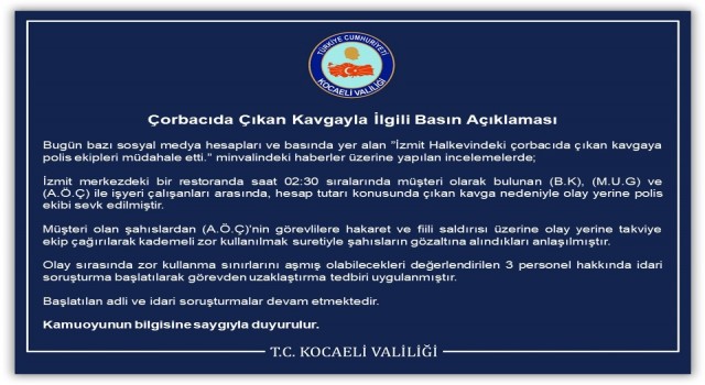 Çorbacıda hesap kavgası: Bir müşteri polise saldırdı, 3 kişi gözaltına alındı