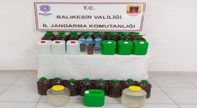 Erdekte kaçak alkol ve sahte zeytinyağı üretenlere yönelik operasyon