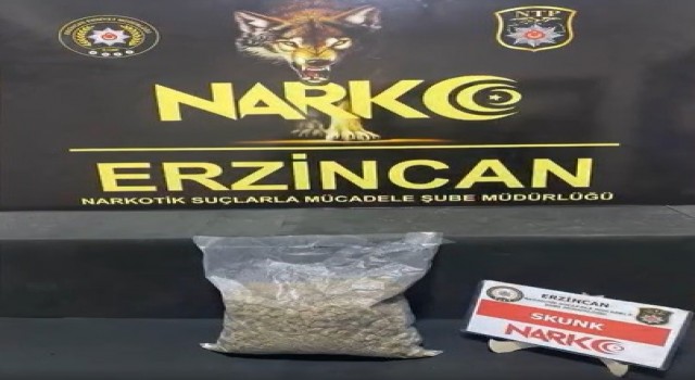 Erzincanda 523 gram skunk ele geçirildi