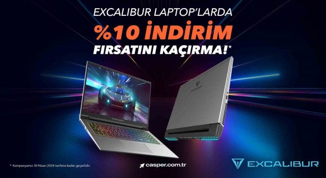 Excalıbur gaming laptoplarda Nisan ayına özel indirim fırsatı