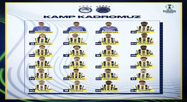 Fenerbahçenin Olympiakos maçı kamp kadrosu açıklandı