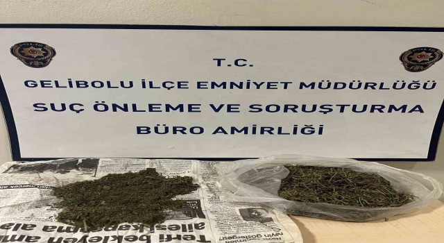Geliboluda bir evde 186 gram uyuşturucu madde ele geçirildi