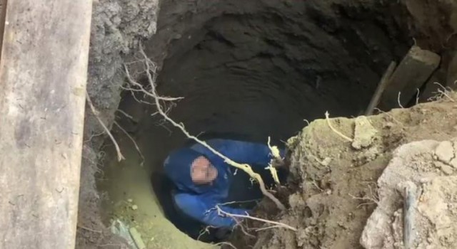 Kaçak kazı yaptığı çukurda böyle yakalandı: Delik deşik etmişler