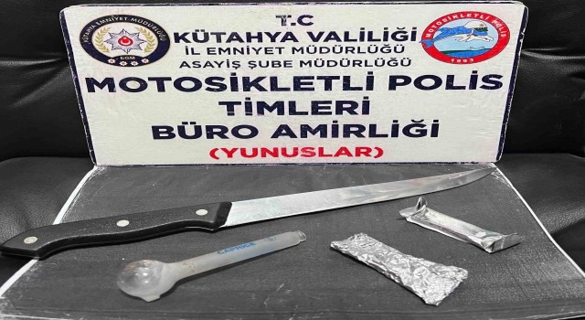 Kütahyada ticari takside uyuşturucu ele geçirildi