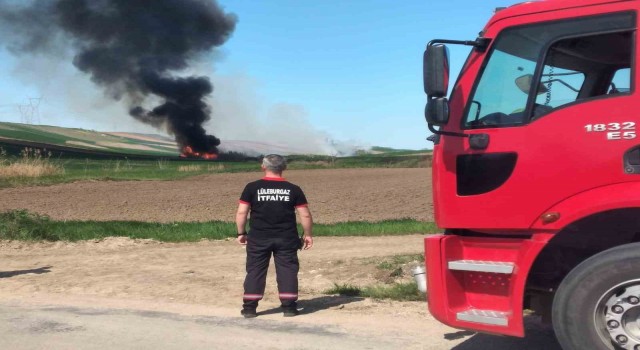 Lüleburgazda sazlık yangını