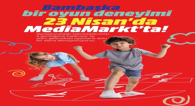 MediaMarkttan çocuklara özel oyun deneyimi alanı