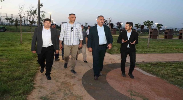 Mehmet Kuş Eyyübiye Millet Bahçesinde incelemelerde bulundu