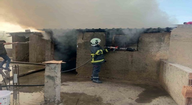 Nusaybinde bir evde yangın çıktı