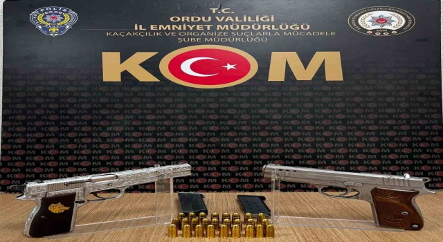 Orduda 2 adet ruhsatsız tabanca ele geçirildi
