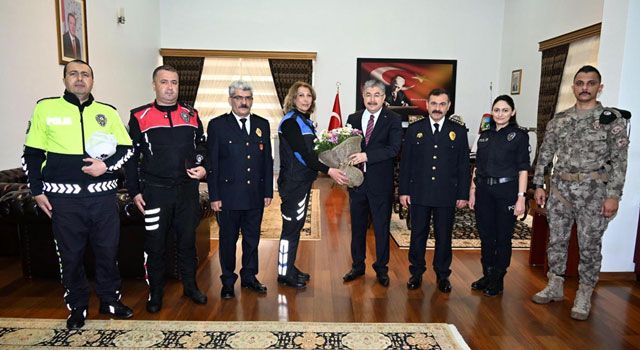 Osmaniye Valisi Yılmaz, Polis Memurlarını Kabul Etti