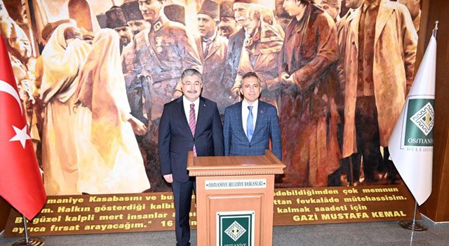 Osmaniye Valisi Yılmaz, Yeni Belediye Başkanı Çenet'i Ziyaret Etti