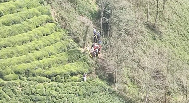 Rizede ilkel teleferikten düşen 2 kişi ağır yaralandı