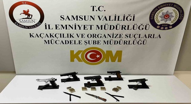 Samsunda 2 kişi 5 adet tabancayla yakalandı