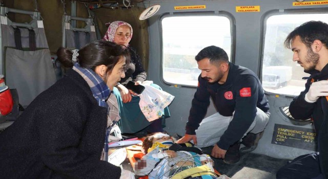 Şırnakta askeri helikopter kazada yaralanan çocuk için havalandı