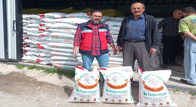 Tavşanlıda 68 çiftçiye yüzde 50 hibeli nohut tohumu dağıtıldı