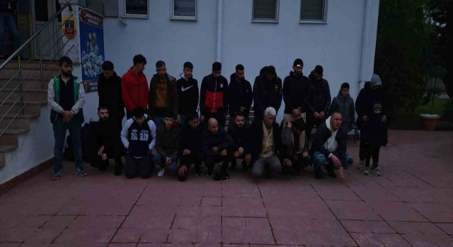 Tekirdağda 21 kaçak göçmen yakalandı