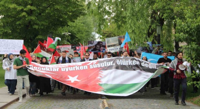 AGÜ, Filistine destek yürüyüşü düzenledi