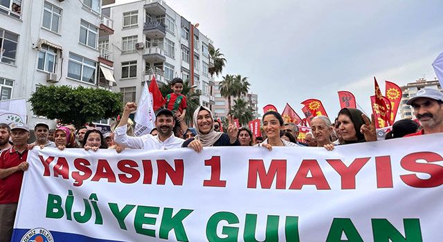Akdeniz Belediyesi Eş Başkanları Sarıyıldız Ve Arslan, 1 Mayıs Coşkusuna Ortak Oldu